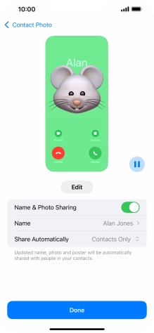 Press the indicator next to 
