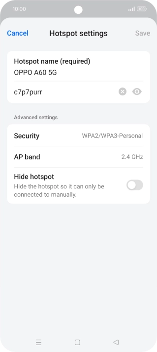 Press the field below 