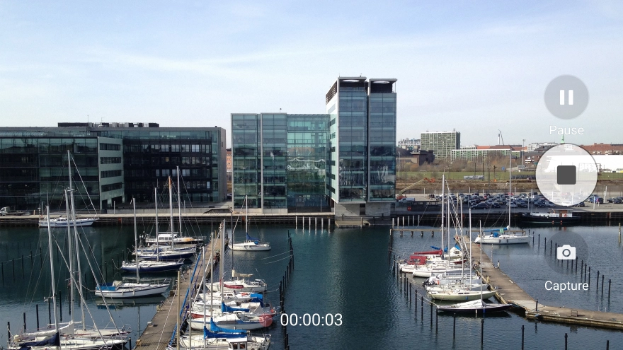 Press the stop icon to stop recording.