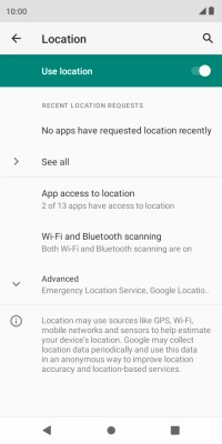Press App access to location.