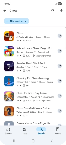 Press the required app.