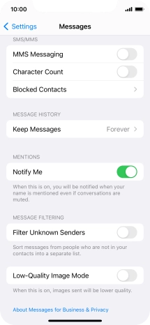 Press the indicator next to 