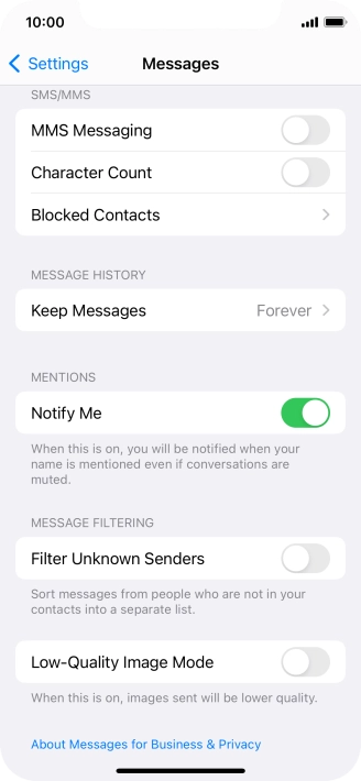 Press the indicator next to 