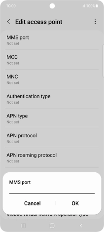 Key in 8080 and press OK.