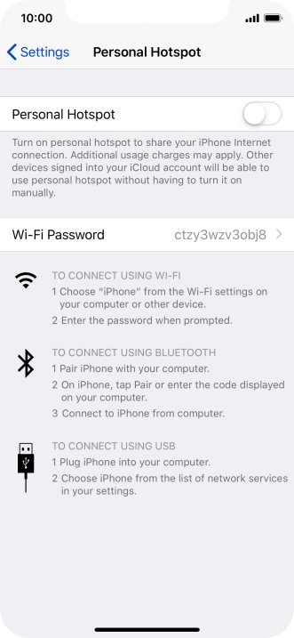 Press the indicator next to 