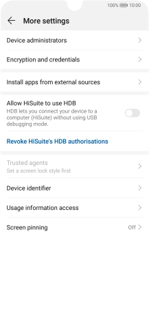 Press Encryption and credentials.
