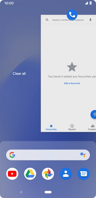 To end one running application, slide your finger upwards on the required application.