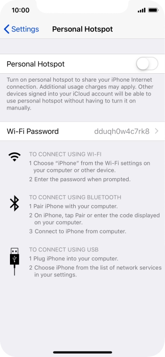 Press the indicator next to 