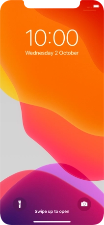 Slide your finger upwards starting from the bottom of the screen.