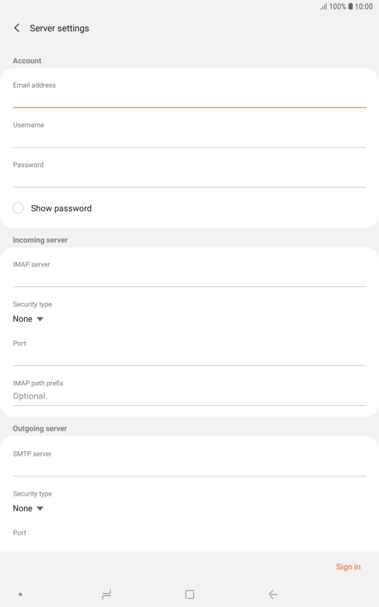 Press the field below 