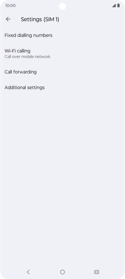 Press Call forwarding.