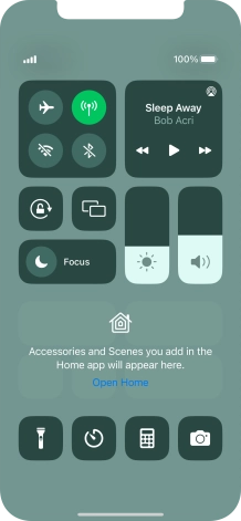 Press the flight mode icon to turn the function on or off.