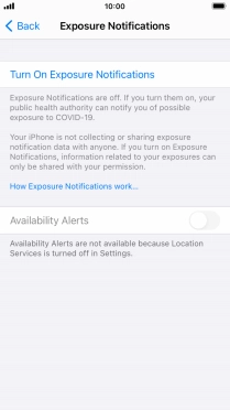 Press Turn On Exposure Notifications.