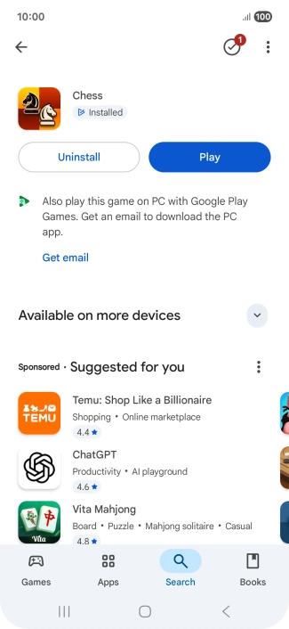 Press the Home key to return to the home screen.