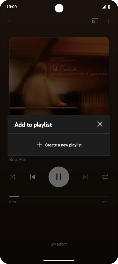 Press Create a new playlist. Press Create a new playlist.