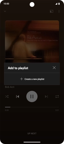 Press Create a new playlist. Press Create a new playlist.