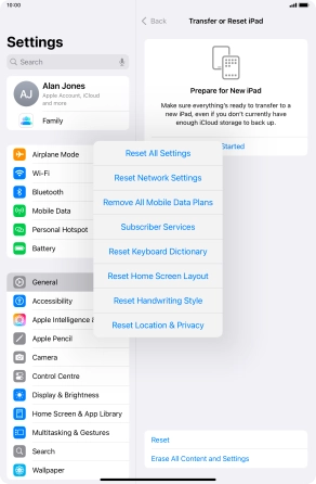 Press Reset All Settings.