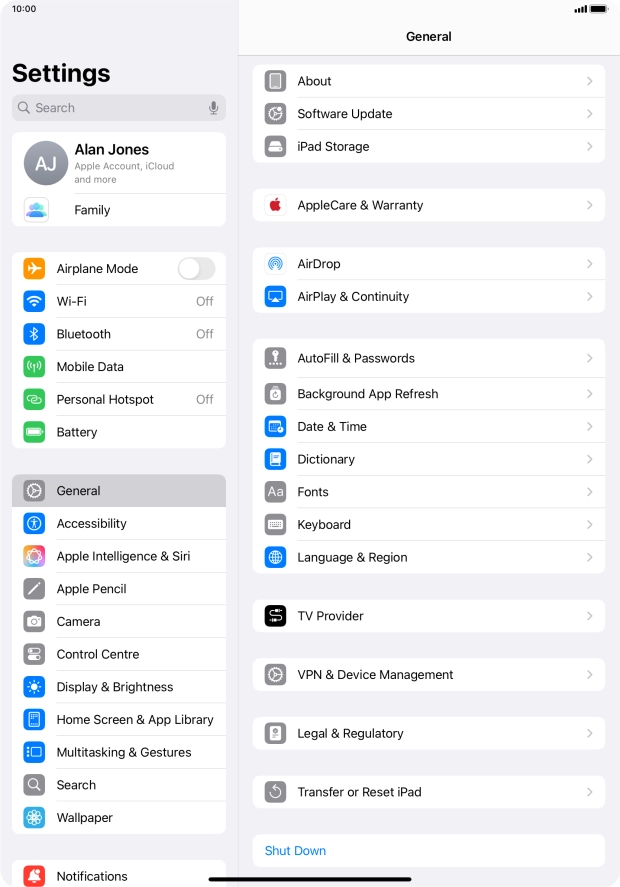 Press Software Update. If a new software version is available, it's displayed. Follow the instructions on the screen to update the tablet software. Press Software Update. If a new software version is available, it's displayed. Follow the instructions on the screen to update the tablet software.