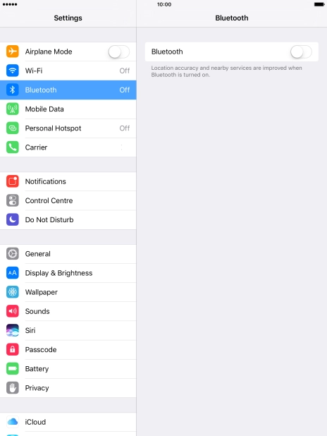 Press the indicator next to 