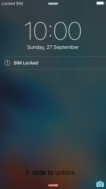 Slide your finger right on the screen.