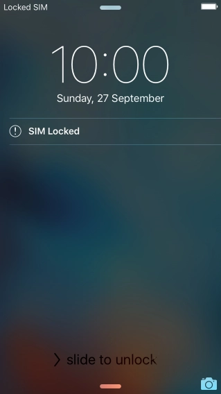 Slide your finger right on the screen.