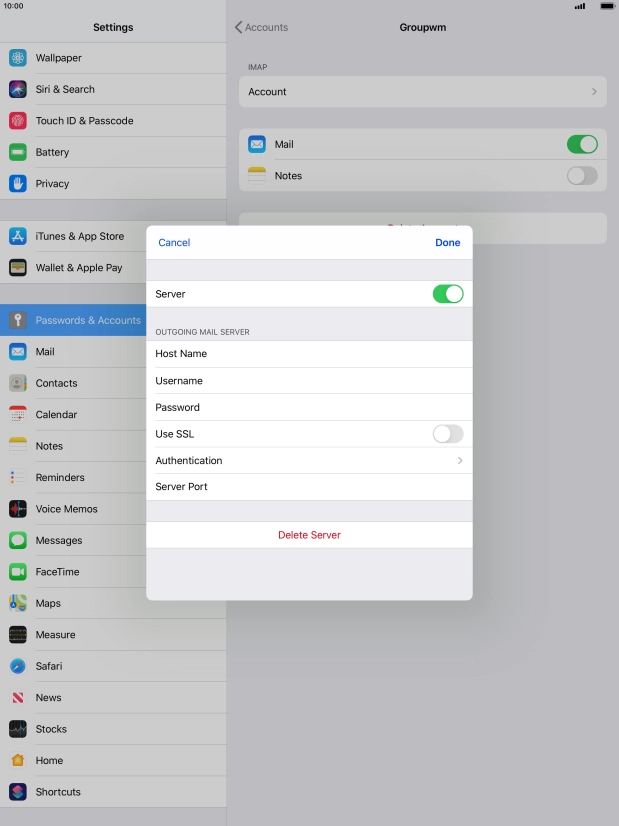 Press Authentication.