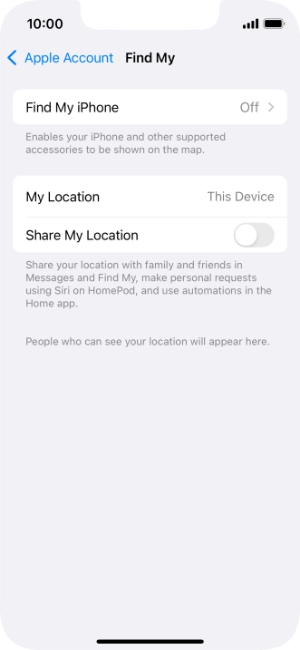 Press Find My iPhone.