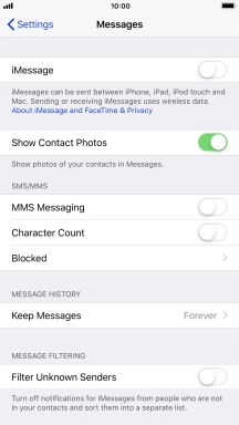 Press the indicator next to 