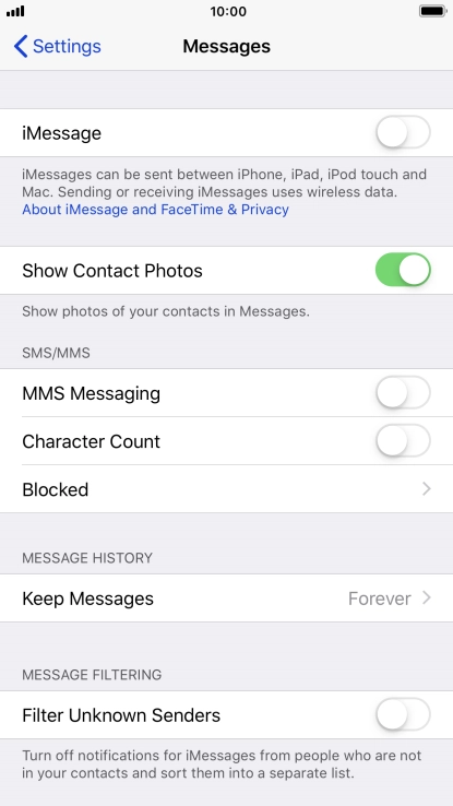 Press the indicator next to 
