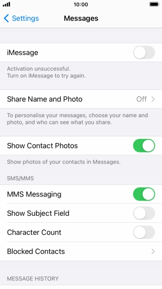 Press the Home key to return to the home screen.
