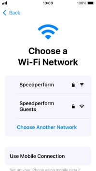 Press the required Wi-Fi network.