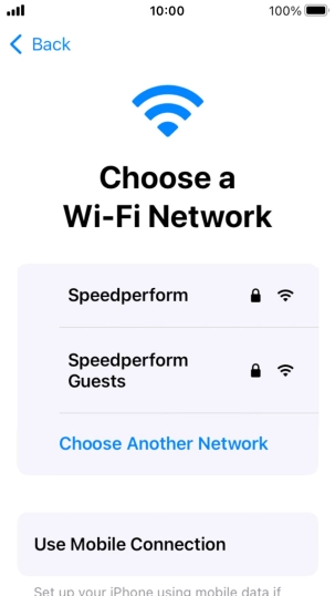 Press the required Wi-Fi network.