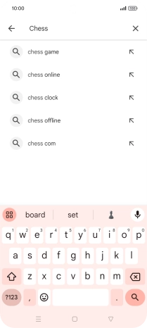 Key in the name or subject of the required app and press the search icon.