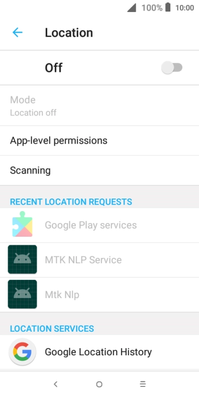 Press the indicator to turn the function on or off.