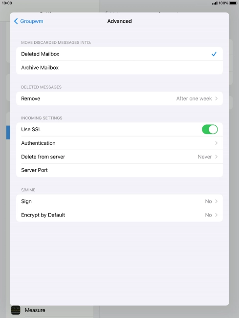 Press the indicator next to 