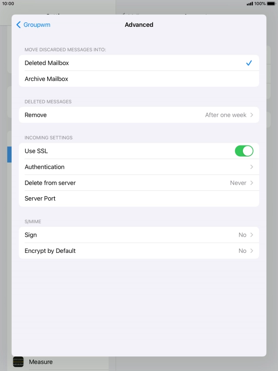 Press the indicator next to 