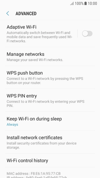 Press the indicator next to 