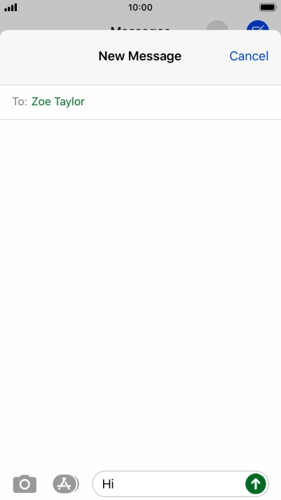 Press the send icon.