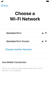 Press the required Wi-Fi network.