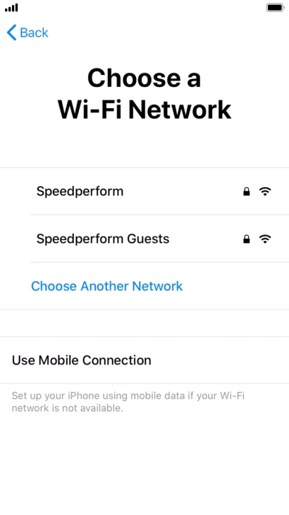 Press the required Wi-Fi network.