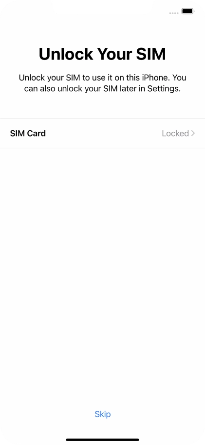 Press SIM Card.