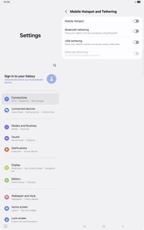 Press Mobile Hotspot.