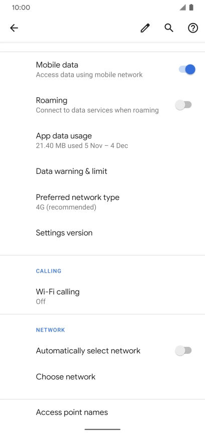 Press the indicator next to 