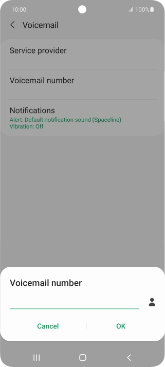 Key in +61414121121 and press OK.