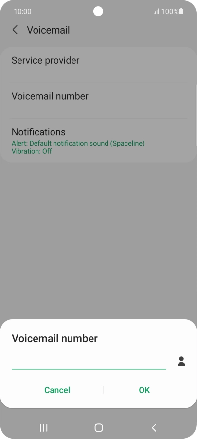 Key in +61414121121 and press OK.