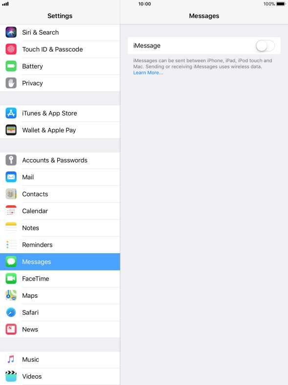 Press the indicator next to 