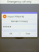 If you're asked to key in your PIN, do so and press the Left selection key.