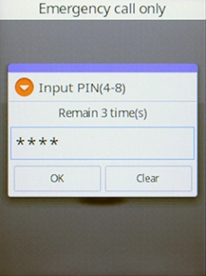 If you're asked to key in your PIN, do so and press the Left selection key.