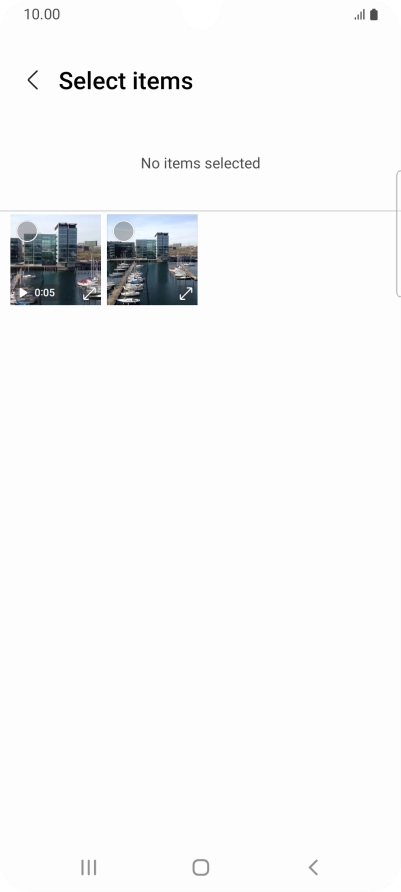 Press the required picture. Press the required picture.