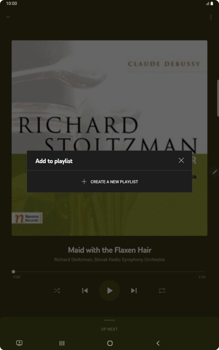 Press CREATE A NEW PLAYLIST. Press CREATE A NEW PLAYLIST.